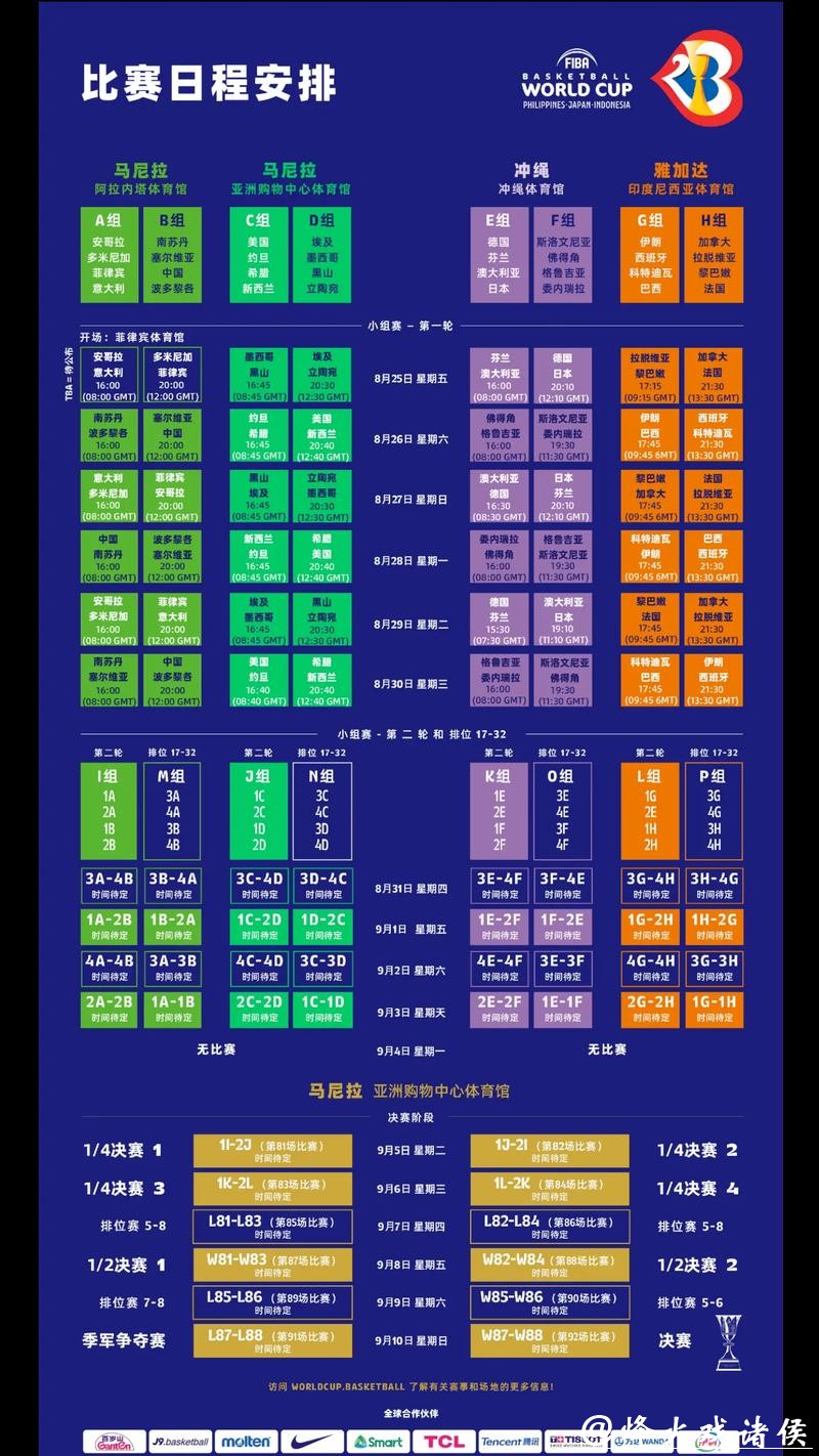 2023世界杯比赛时间表及详细赛程安排 2023世界杯比赛时间表及详细赛程安排
